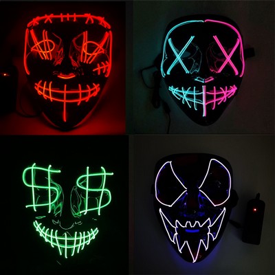 Halloween E.L. LED Luminous Light Up Mask