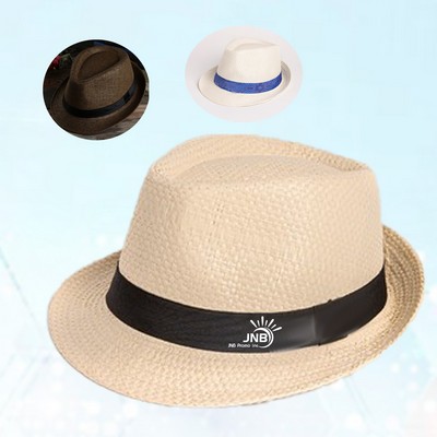 Straw Fedora Style Hat