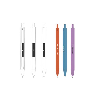 Clip Retractable Plastic Gel Ink Pen