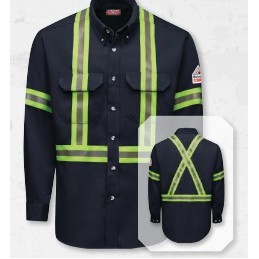 Men's Dress Uniform Shirt w/ Reflective Trim