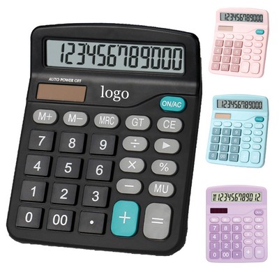 12 Digits Desktop Calculator With Large Lcd Display