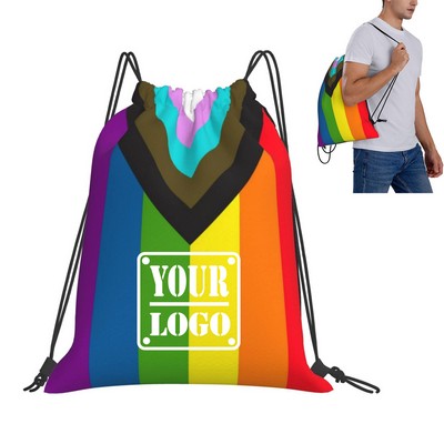 Rainbow LGBTQ Drawstring Backpack