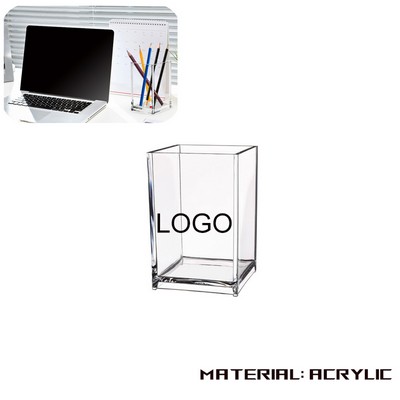 4" Multi-Purpose Transparent Acrylic Pen/Pencil Holder