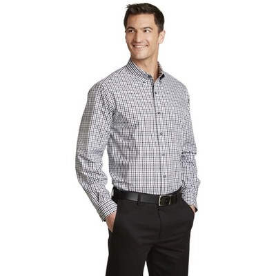 Port Authority Long Sleeve Gingham Easy Care Shirt.