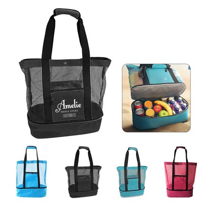 Mesh Beach Picnic Tote Bag