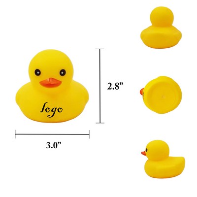 MOQ50 Baby Bath Toy Yellow Duck Squeaky Water Play Gift