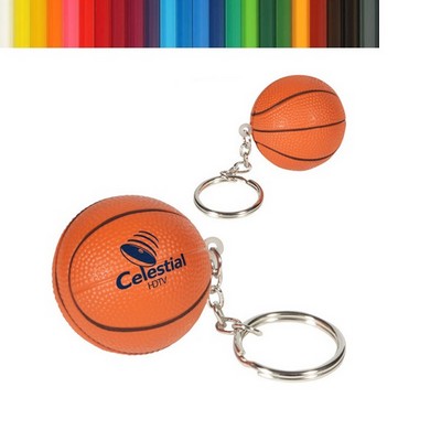 Basketball Stress Ball Keychain