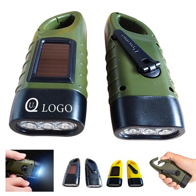 Hand Crank Solar Powered Flashlight