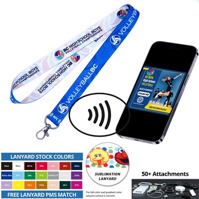 3/4" Magic'Tap NFC Sublimation Lanyard