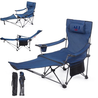 Folding Camping Chair With Footrest