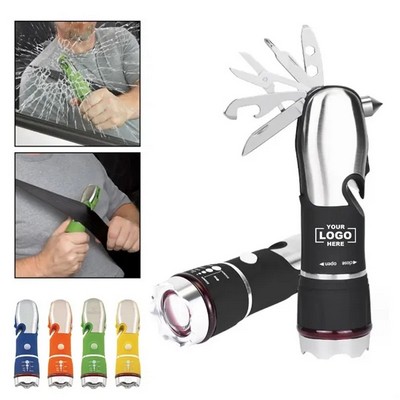 10-in-1 Multi-Tool with Flashlight and Knife