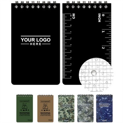 In Rain Waterproof Pocket Notebook Police Spiral Notepad