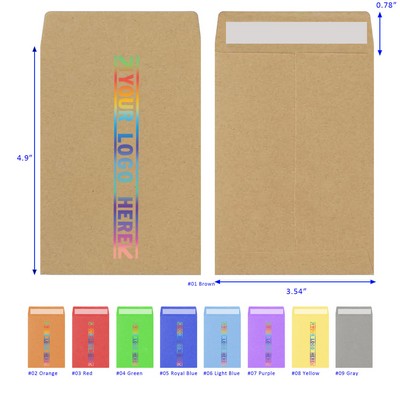 4.9 x 3.54 Inches Self Adhesive Coin Seed Envelope Storage Packet for Garden Office Wedding Gift