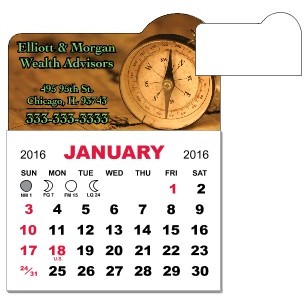 1 Month View Magnet Calendar Pad w/Magnetic Backing