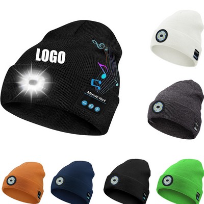 Bluetooth Beanie Hat With Light