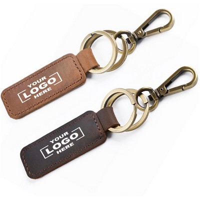 Genuine Leather Keychain Accessory