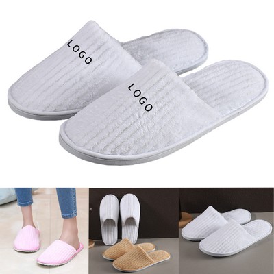 Coral Fleece Washable Disposable Home Slippers