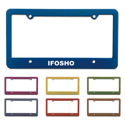 Classic Plastic License Plate Frames Front Rear w/4 Holes & Straight Bottom 12" x 6"