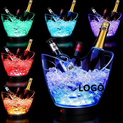 LED Color-Changing Ice Bucket with Rechargeable Battery