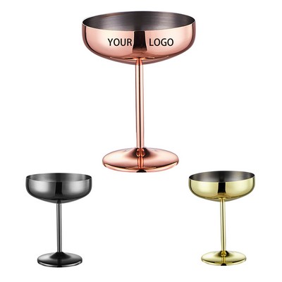 7oz Stainless Steel Wine Glasses