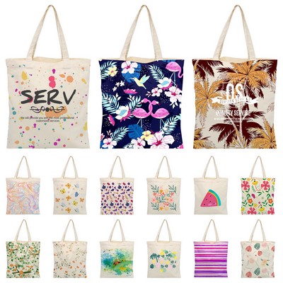 12 Oz Full Wrap Sublimation Canvas Tote Bag