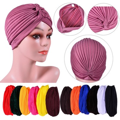 Stretch Turban Head Wrap Polyester Cap India