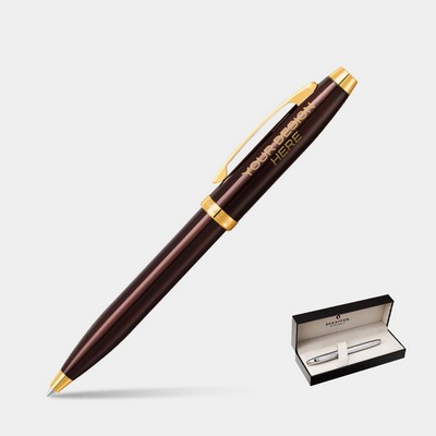 SHEAFFER® 100 9370 Glossy Coffee Brown Executive Ballpoint Pen w/ Gift Box