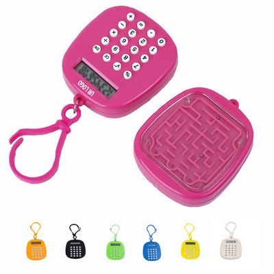 Keychain With Mini Calculator And Maze Toy