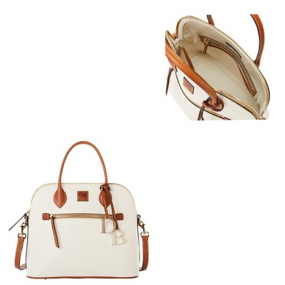 Dooney & Bourke White Pebble Grain Large Domed Satchel