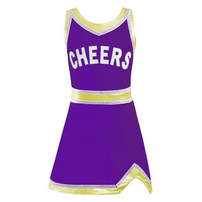 Bodysuit Cheerleading Uniform w/Triangle Slit Skirt