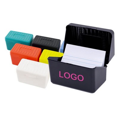 Index Card Box Organizer Case