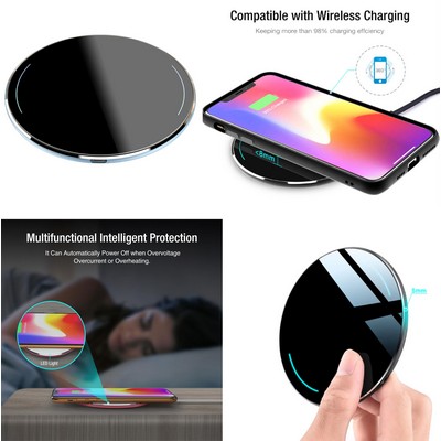 Kidder iBank® Wireless Charger, 10W Charging Pad designed for iPhone and Galaxy Phones