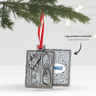 2"x 1.5" Stock Noel Rectangle Ornament