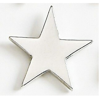 Flat Star Marken Design Quick Ship Cast Lapel Pin (Up to 3/4")