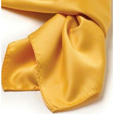 Gold Polyester Satin Scarf - 30"x30"