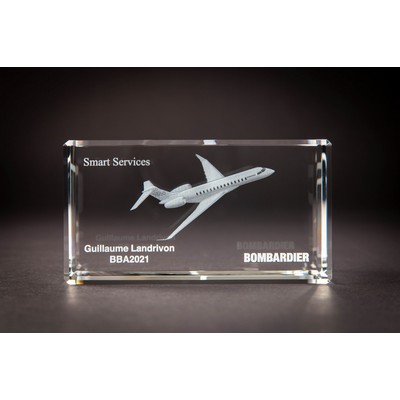 Beveled Rectangle Crystal Award (2 3/8 x 2 3/4 x 5 1/8")