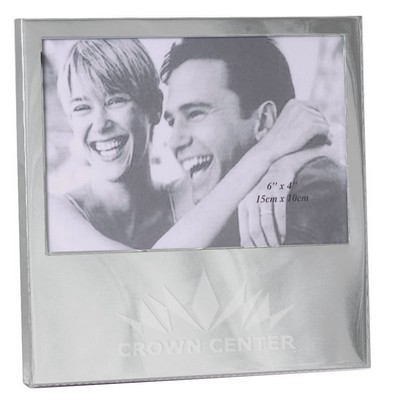 6"x6"x3/4" Shiny Finish Photo Frame (For 6"x4" Photo) - Engraved