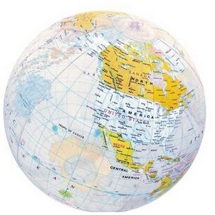 16" Inflatable Clear Globe Ball