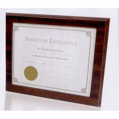 10.5"x13" Walnut Slide-in Certificate Plaque