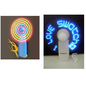 Mini Light-Up Logo Fan