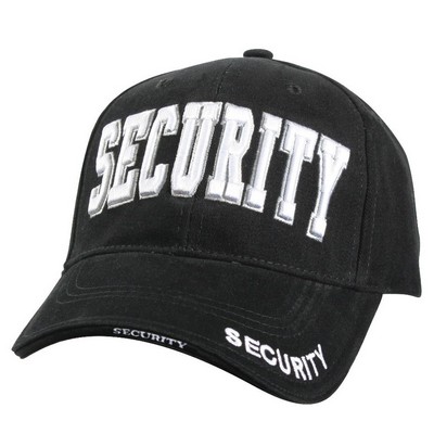 Black w/White Security Deluxe Low Profile Insignia Cap