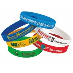 1/2" Screen Printed Silicone Awareness Bracelets