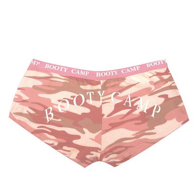 Women's Baby Pink Camouflage Booty Camp Underwear