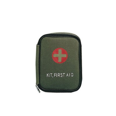 Olive Drab Military Zipper First Aid Kit