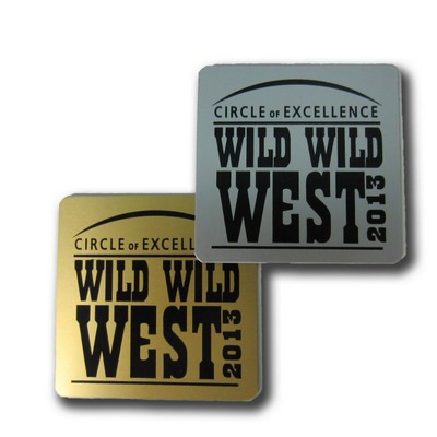 Aluminum Coaster w/Screen Printed Imprint & Cork Backing (3.75" x 3.75")