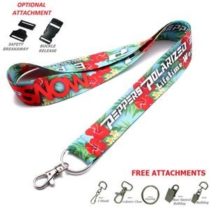 1" Dye-Sublimation Lanyards (25 Mil)