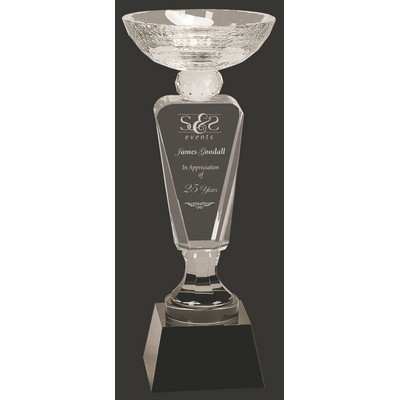 Classic Crystal Cup Trophy Award M - 11" H