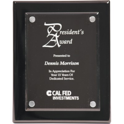 Floating Black Award Plaque 9"x12"