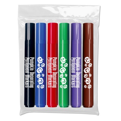 Pumpkin Decorating Permanent Markers (6-Pack)