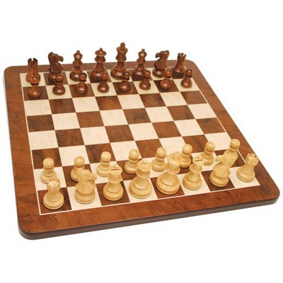 Grand English Style Chess Set-Weighted Pieces & 16" Board